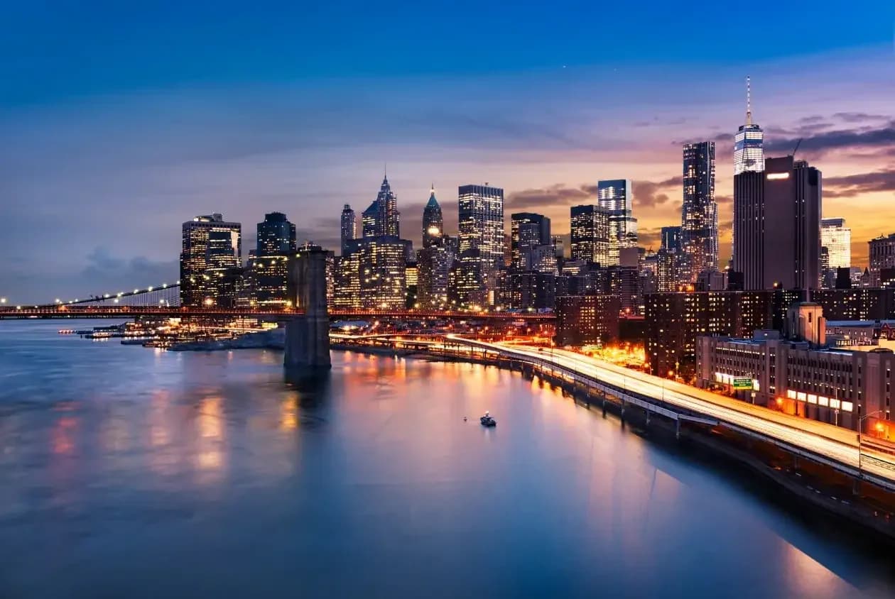 New York City lights at night