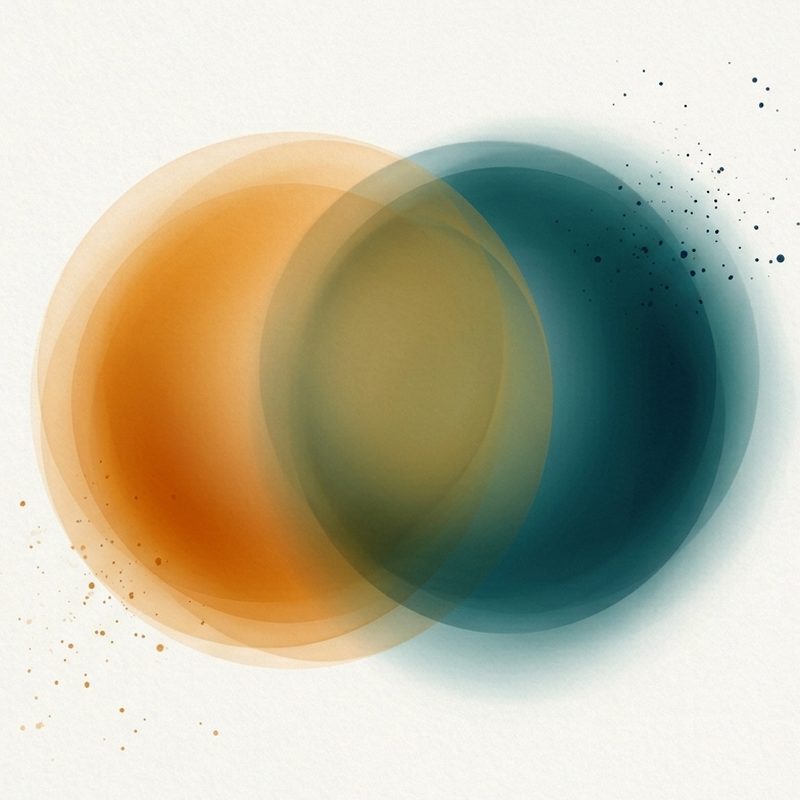 A charcoal tangle and its fainter mirror reflection