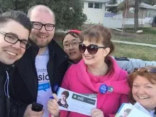 Door knocking with members of my campaign team